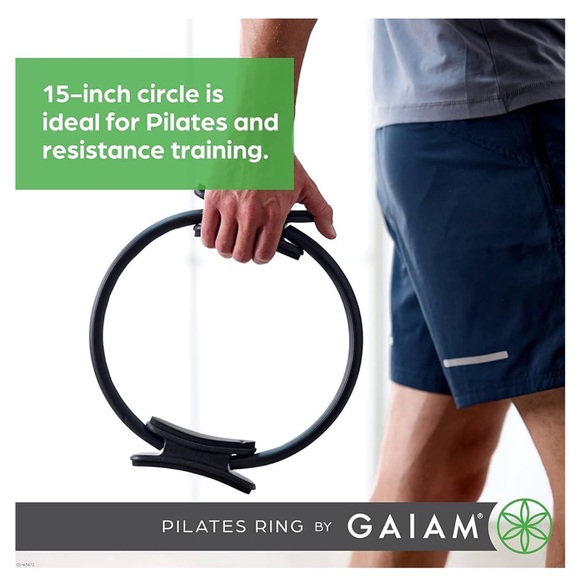 GAIAM Black Pilates Ring Fitness Circle - Picture 5 of 9